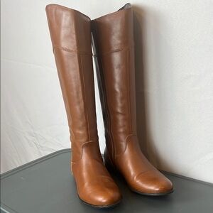 Ciao Bella Knee-High Riding Equestrian Boots Size 8M Cognac Leather Upper